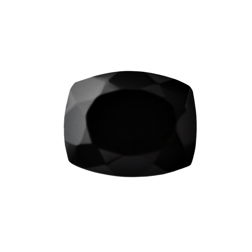 Certified Natural Black Spinel AAA Quality 11 mm Faceted Cushion  1 pc