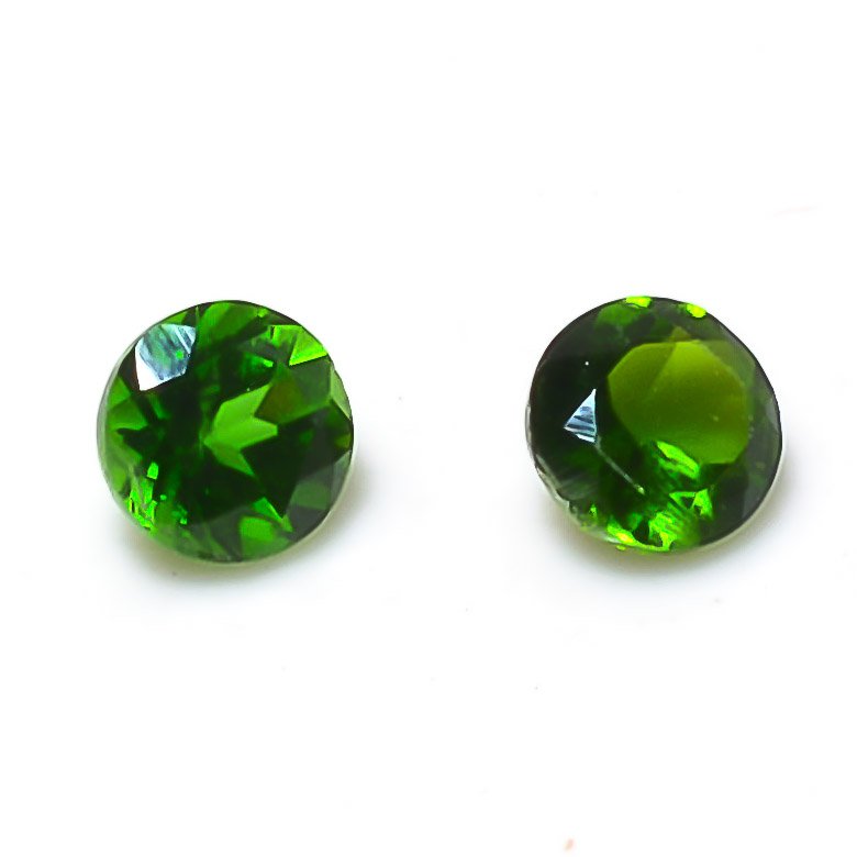 Certified Natural Chrome Diopside AAA Quality 1.25 mm Faceted Round 10 pcs lot