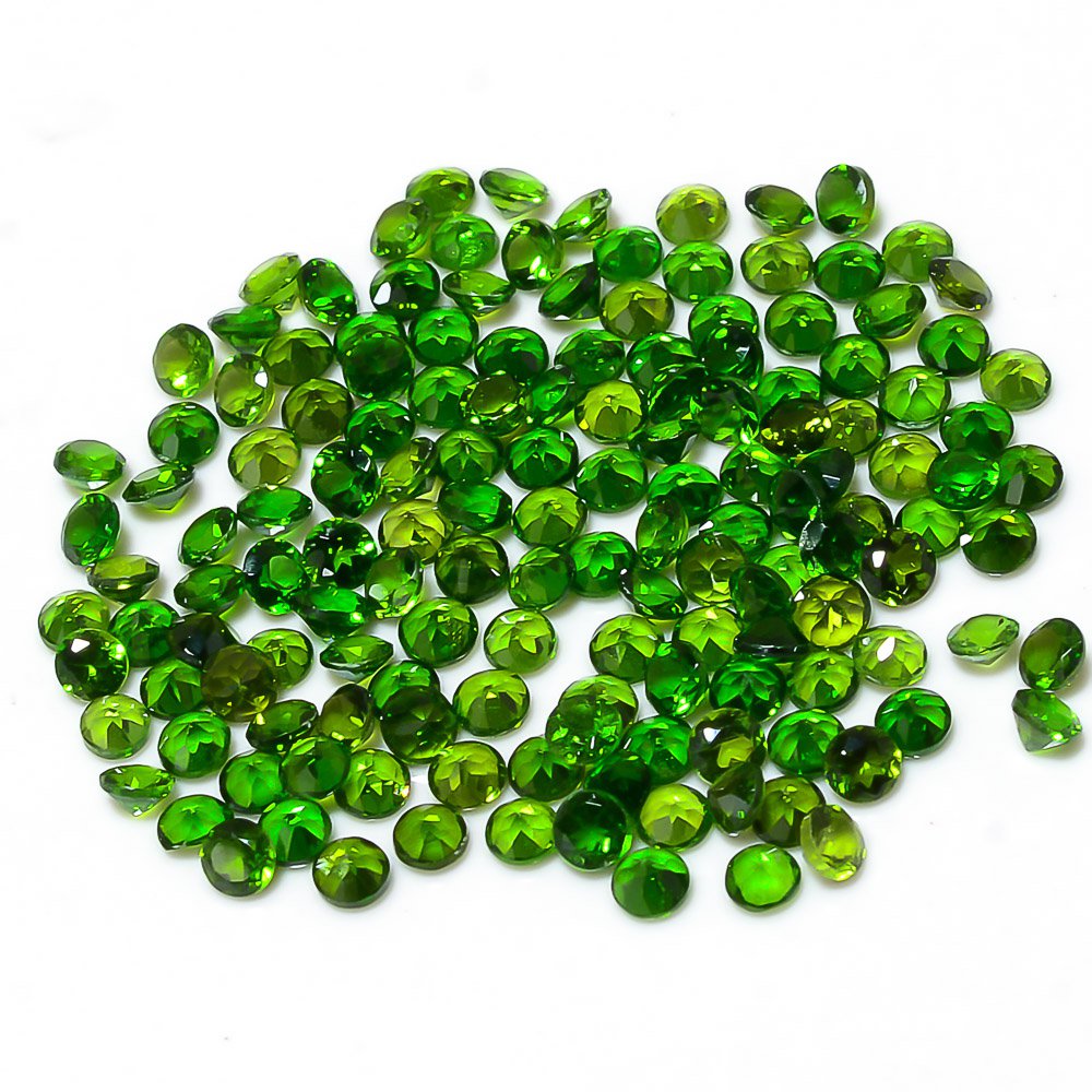 Certified Natural Chrome Diopside AAA Quality 2.25 mm Faceted Round 10 pcs lot
