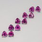 Certified Natural Rhodolite AAA Quality 6 mm Faceted Trillion 2 pcs pair