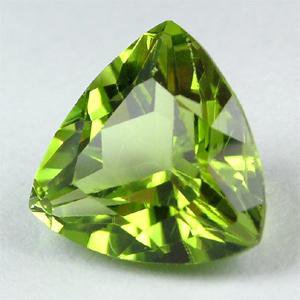 Certified Natural Peridot AAA Quality 4.5 mm Faceted Trillion 1 pc