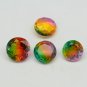Certified Quartz Doublets try-Color AAA Quality 15 mm Faceted Round 5 pcs Lot
