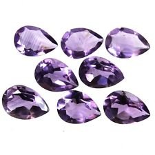 Certified Natural Amethyst AAA Quality 10x7 mm Faceted Pear 25 pcs Lot