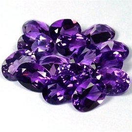 Certified Natural Amethyst AAA Quality 7x5 mm Faceted Oval 25 pcs Lot