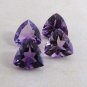 Certified Natural Amethyst AAA Quality 9 mm Faceted Trillion 5 pcs Lot