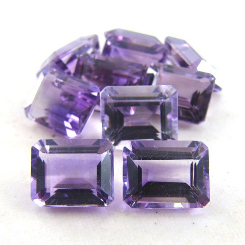Certified Natural Amethyst AAA Quality 6x4 mm Faceted Octagon 50 pcs Lot