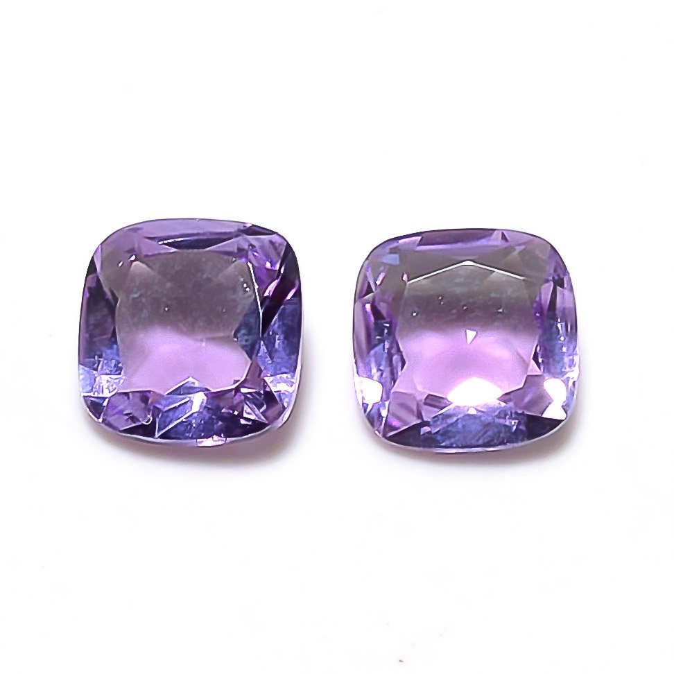 Certified Natural Amethyst AAA Quality 9 mm Faceted Cushion 5 pcs Lot
