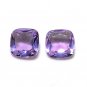 Certified Natural Amethyst AAA Quality 10 mm Faceted Cushion 1 pc