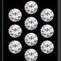 Heart And Arrow Cut White Cubic Zircon AAA Quality 2.9 mm Faceted Round 500 pcs Lot loose gemstone