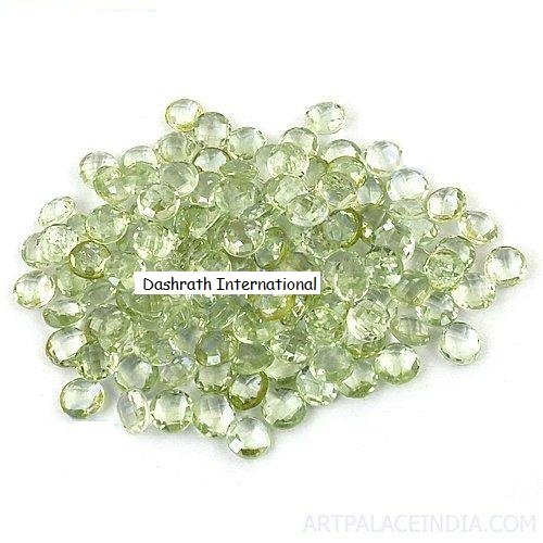 Certified Natural Green Amethyst AAA Quality 6 mm Faceted Round 10 pcs lot loose gemstone
