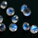 Natural Rainbow Moonstone 3 mm Faceted Round 50 pcs Lot Loose Gemstone