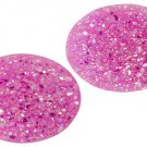 AAA Quality Flat Loose Natural Pink Rainbow Color Coated 14x10mm Oval 1 Pair Loose Gemstone