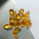 7x5mm Natural Orange Garnet 2 Pieces   - Calibrated Size Faceted Cut Pear Orange Color Gemstone