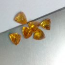 4mm Natural Orange Garnet 25 Pieces    - Calibrated Size Faceted Cut Trillion Orange Color Gemstone
