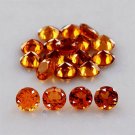 6mm Natural Hessonite Garnet - Faceted Cut 75 Pieces Round Top Quality Brown Red Color - Gemstone