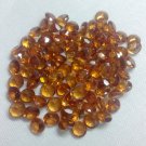 2.5mm Natural Hessonite Garnet - Faceted Cut 1 Piece Round Top Quality Brown Red Color - Gemstone