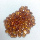 3.5mm Natural Hessonite Garnet - Faceted Cut 50 Pieces Round Top Quality Brown Red Color - Gemstone