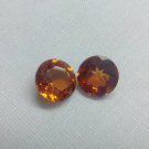 10mm Natural Hessonite Garnet - Faceted Cut 5 Pieces Round Top Quality Brown Red Color - Gemstone