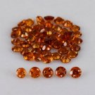 4mm Natural Hessonite Garnet - Faceted Cut 1 Piece Round Top Quality Brown Red Color - Gemstone