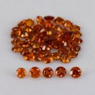 4mm Natural Hessonite Garnet - Faceted Cut 5 Pieces Round Top Quality Brown Red Color - Gemstone
