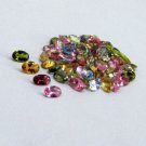 Multi Tourmaline -  6x4mm Calibrated Size Faceted Cut Oval  5  Pieces - Natural  Gemstone