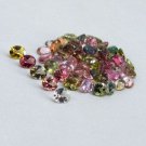 Multi Tourmaline - 5x4mm Calibrated Size Faceted Cut Oval  100  Pieces - Natural  Gemstone