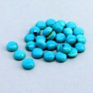 Natural Turquoise 8mm Cabochon Round 5 Pieces Lot  Turquoise Color - Natural Loose Gemstone