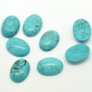 Natural Turquoise   9x7mm  Cabochon Oval  2  Piece     Turquoise Color - Natural Loose Gemstone