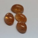 18x13mm Natural Sunstone - Cabochon Oval  5  Pieces    Calibrated Size Orange Color - Loose Gemstone