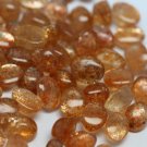 10x14mm  Natural Sunstone - Cabochon Oval  25  Pieces  -Calibrated Size- Orange Color -  Gemstone