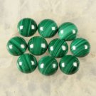 Natural Malachite -10mm  Cabochon Round  25 Pieces  Quality Green  Color  Wholesale  For Sale
