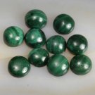 Natural Malachite -7mm    Cabochon Round  10 Pieces  Quality Green  Color  Wholesale  For Sale