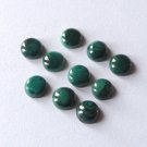 Natural Malachite - 6mm  Cabochon Round 5  Pieces  Quality Green  Color  Wholesale  For Sale