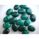 Natural Malachite - 18x13mm  Cabochon Oval 5  Pieces  Quality Green  Color  Wholesale  For Sale