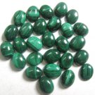Natural Malachite - 7x5mm Cabochon Oval 10  Pieces  Quality Green  Color  Wholesale  For Sale