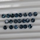 3mm Natural London Blue Topaz Faceted Cut Round  50 Pieces Top Quality Blue Color  Size  Gemstone