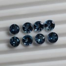 4mm Natural London Blue Topaz Faceted Cut Round  1 Piece Top Quality Blue Color  Size  Gemstone