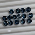6mm Natural London Blue Topaz Faceted Cut Round  100  Pieces Top Quality Blue Color  Size  Gemstone