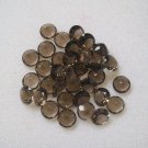 Natural Smoky Quartz 6mm  Faceted Cut Round  50 Pieces Brown Color - Natural Loose Gemstone