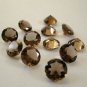 Natural Smoky Quartz 9mm Faceted Cut Round 25 Piece Brown Color - Natural Loose Gemstone