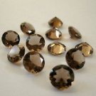 Natural Smoky Quartz 18mm Faceted Cut Round 5 Pieces  Brown Color - Natural Loose Gemstone
