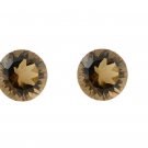 Natural Smoky Quartz 11mm  Faceted Cut Round 2 Piece  Brown Color - Natural Loose Gemstone