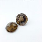 Natural Smoky Quartz 7mm Faceted Cut Round 2 Piece  Brown Color - Natural Loose Gemstone