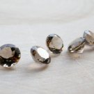 Natural Smoky Quartz 8mm  Faceted Cut Round 2 Piece  Brown Color - Natural Loose Gemstone