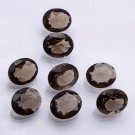 Natural Smoky Quartz 9x11mm   Faceted Cut Oval 5 Pieces  Brown Color - Natural Loose Gemstone