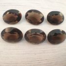 Natural Smoky Quartz 14x10mm  Faceted Cut Oval 5 Pieces  Brown Color - Natural Loose Gemstone