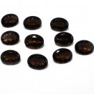 Natural Smoky Quartz 9x7mm   Faceted Cut Oval 100 Pieces  Brown Color - Natural Loose Gemstone