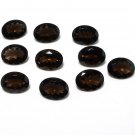 Natural Smoky Quartz 8x10mm  Faceted Cut Oval 25 Pieces  Brown Color - Natural Loose Gemstone