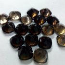 Natural Smoky Quartz 9mm Faceted Cut  5  Pieces  Lot  Cushion  Color - Natural Loose Gemstone