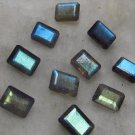 Natural Labradorite 18x13mm Octagon Cut 2  Piece Calibrated Size Gray Color Blue Power Gemstone